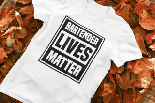 Tricou personalizat cu mesaj Bartender lives matter