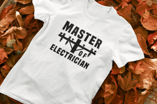 Tricou personalizat cu mesaj - Master of Electrician