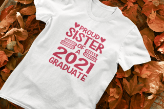Tricou personalizat cu mesaj - Proud Sister of a Graduate