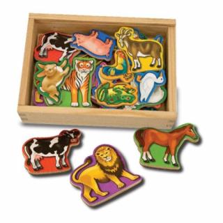 Animale de lemn cu magneti Melissa and Doug