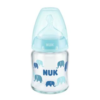 Biberon Nuk First Choice Sticla 120 ml Control Temperatura Tetina Silicon M 0-6 luni Bleu