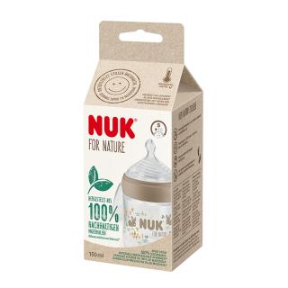 Biberon Nuk for Nature PP 150 ml, Control Temperatura, Tetina Silicon S, Crem