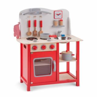 Bucatarie New Classic Toys Bon Appetit Pentru Copii Rosie