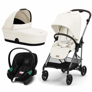 Carucior Cybex Melio B 3 in 1 Cotton White