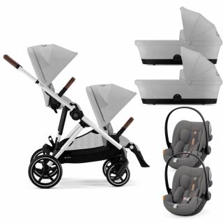 Carucior gemeni Cybex Gazelle S Silver Lava Grey