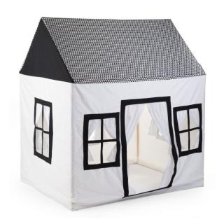 Casuta de joaca Childhome 125x95x145 cm Alb Negru