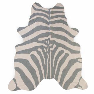 Covor Bumbac Childhome 145x160 cm, Zebra Gri