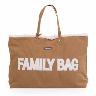 Geanta Childhome Family Bag, aspect piele intoarsa Bej - Resigilat