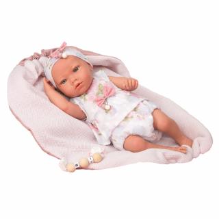 Papusa Reborn bebelus realist Arias Inna 38 cm White Pink