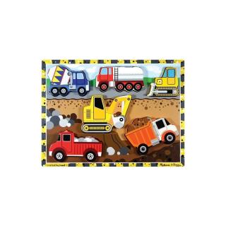 Puzzle lemn in relief Utilaje pentru constructii Melissa and Doug