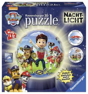 Puzzle Ravensburger 3D Patrula De Noapte A Catelusilor, 72 Piese