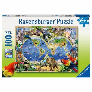 Puzzle Ravensburger Animalele Lumii, 100 Piese