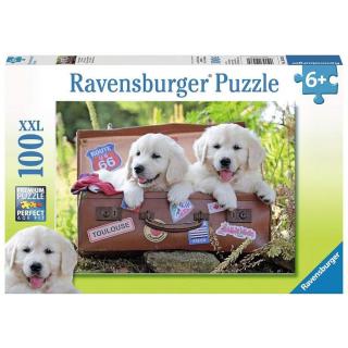 Puzzle Ravensburger Catei In Valiza, 100 Piese