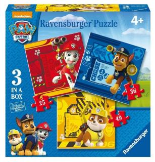 Puzzle Ravensburger Patrula Catelusilor, 25 36 49 Piese