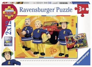 Puzzle Ravensburger Pompierul Sam, 2X12 Piese