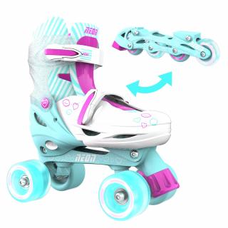 Role 2 in 1 Neon Combo Skates marime 34-37 Teal Pink