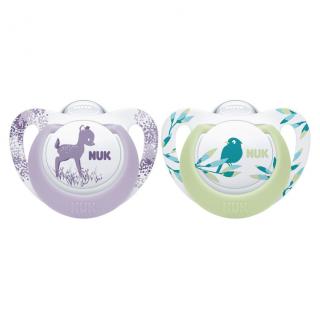 Suzeta Nuk Genius Color Silicon M1 Mov 0-6 luni Set 2 Bucati