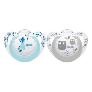 Suzeta Nuk Genius Color Silicon M2 Bleu 6-18 luni Set 2 Bucati