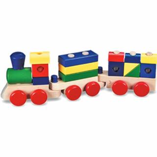 Trenulet din lemn de stivuit Melissa and Doug