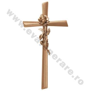 Crucifix cu trandafir bronz 2119