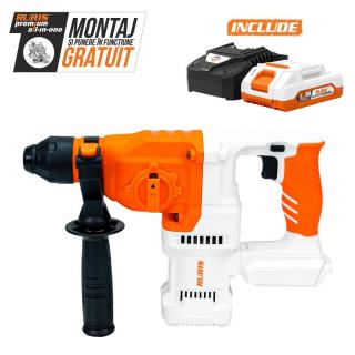 Ciocan rotopercutor pe acumulator RURIS RMX 2813 POWER ALFA UP {contine acumulator 4Ah+incarcator}