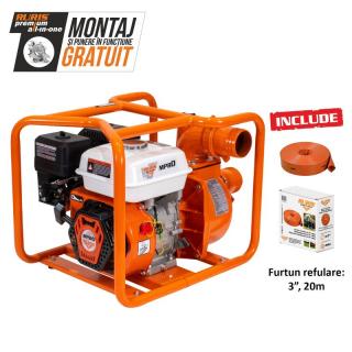 Motopompa RURIS MP 80 + furtun refulare 3`` 20m 7 CP