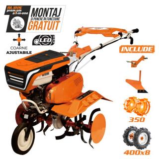 Motosapa RURIS 7500 ACC4 + roti cauciuc 4.00-8+plug+adaptor+roti metalice 350 fara manicot  7 CP