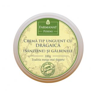 Crema naturala, tip Unguent cu Dragaica (Sanziene) si Galbenele