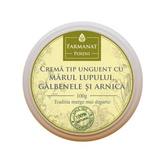 Crema naturala, tip Unguent cu Marul Lupului, Galbenele si Arnica