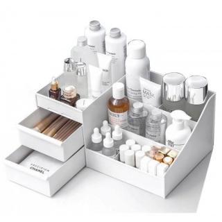 Organizator cosmetice alb