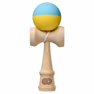 Kendama USA Kaizen Half Split - Galben si Bleu