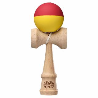 Kendama USA Kaizen Half Split - Rosu si Galben