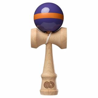 Kendama USA Kaizen Single Stripe - Mov cu Portocaliu