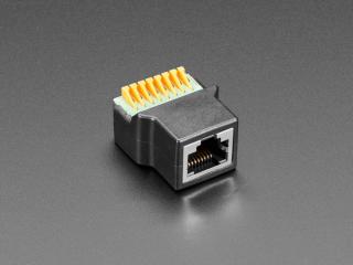 Adaptor priza RJ-45 Ethernet mama la bloc terminal cu arc