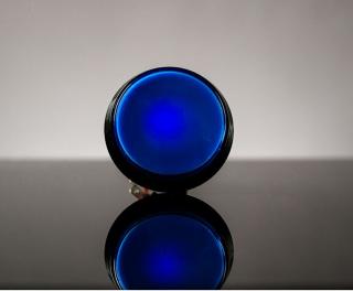 Buton Arcade cu LED albastru - 60mm