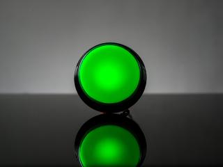 Buton Arcade cu LED verde - 60mm