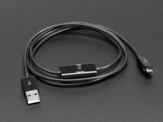 Cablu USB Micro B cu intrerupator pentru semnalul de date