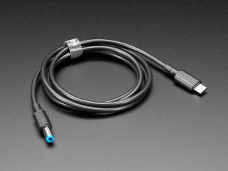 Cablu USB Type C 3.1 PD la Jack cilindric de 5.5mm - Iesire 5V 5A - Lungime 1.2m cu E-Mark
