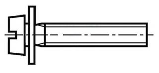 Set surub 4 mm (M4) X 12 mm (10 bucati) cu saiba