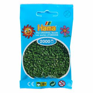 2000 margele Hama mini in pungulita - verde padure pastel