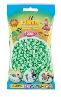 Margele de calcat HAMA MIDI Verde menta Pastel 1000 buc in pungulita