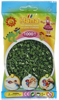 Margele de calcat Hama midi verde padure pastel 1000 buc in pungulita