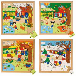 Puzzle cu anotimpuri 2 - set de 4