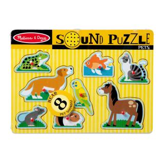 Puzzle cu sunete - animale de companie