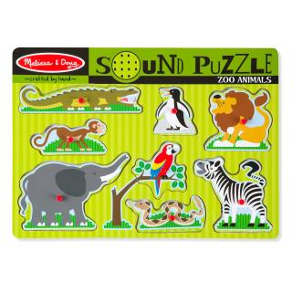 Puzzle cu sunete - animale de la zoo