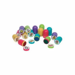 Set de 10 stampile cu animale, diametru 3 cm