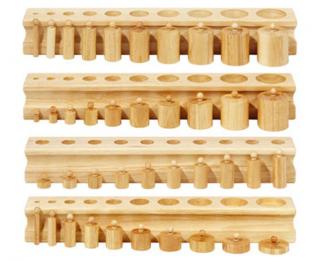 Set de 4 cilindrii Montessori - Cylinder Blocks