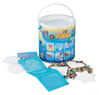 Set margele HAMA MIDI 20000 buc cu 5 plansete si 1 Bead Tac in galeata