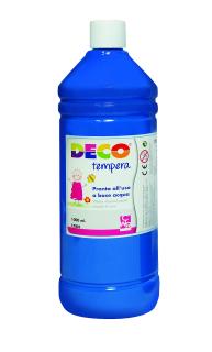 Tempera DECO 1000 ml albastru cyan