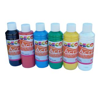 Vopsea acrilica, set de 6 culori de 250 ml